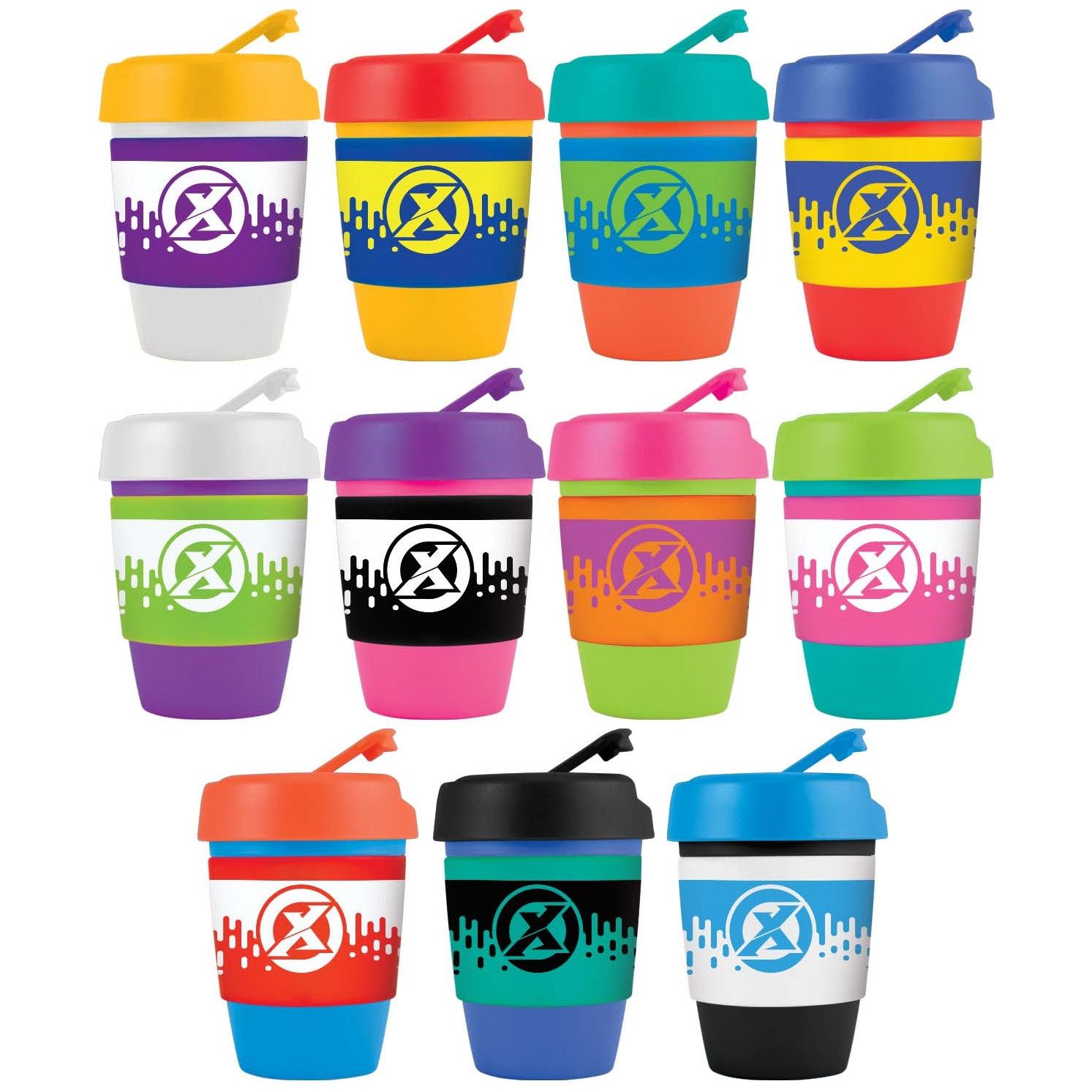 Kick Coffee Cup/Silicone Band (Carton of 100pcs) (LL0439) Coffee Cups, signprice Logoline - Ace Workwear