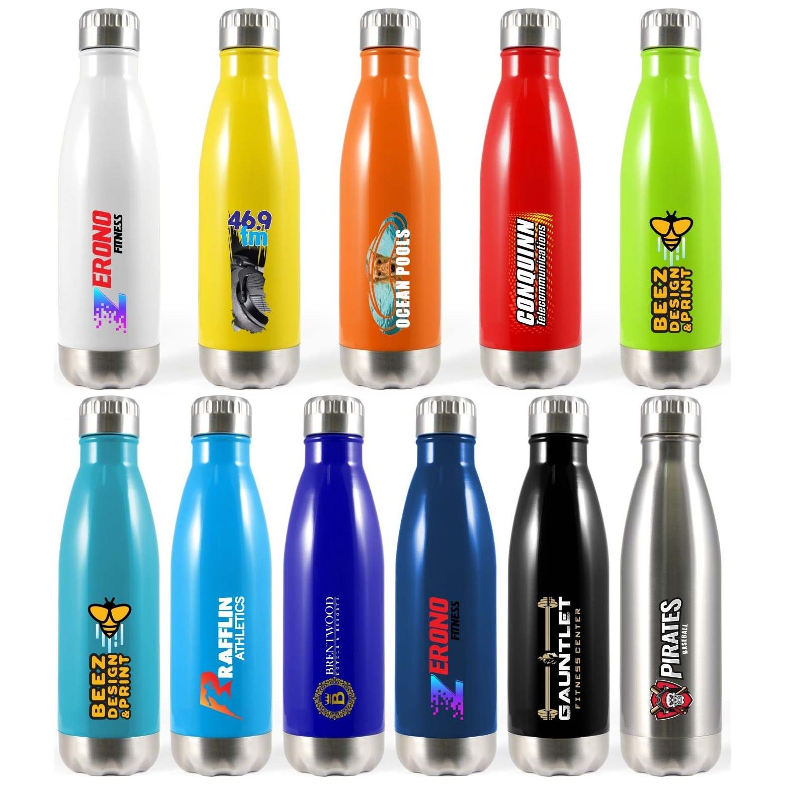 Soda Stainless Steel Drink Bottle (Carton of 50pcs) Drink Bottles - Metal, signprice Logoline - Ace Workwear