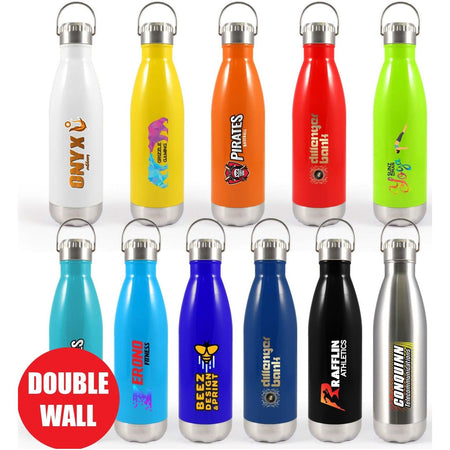 Soda Vacuum Bottle With Hanger Lid (Carton of 50pcs) (LL6978) Drink Bottles - Metal, signprice Logoline - Ace Workwear