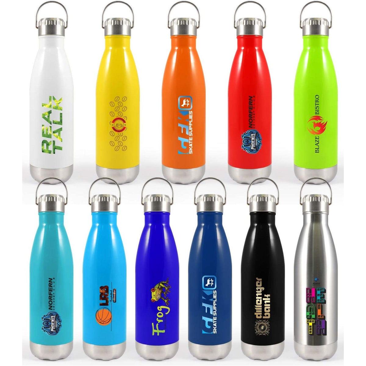 Soda Bottle With Hanger Lid (Carton of 50pcs) (LL6982) Drink Bottles - Metal, signprice Logoline - Ace Workwear