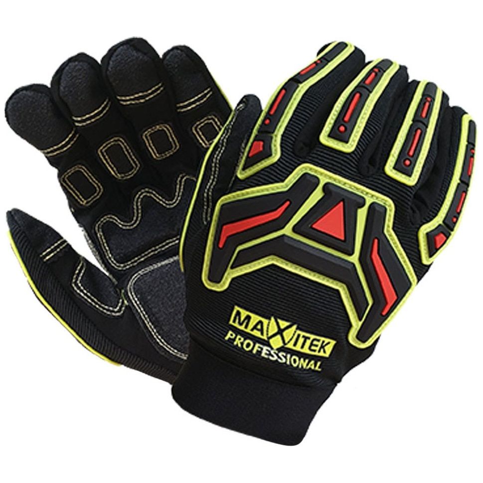 G-Tek Professional Anti-Vib Impact Gloves - Pack of 12 (MX2920-A) - Ace Workwear