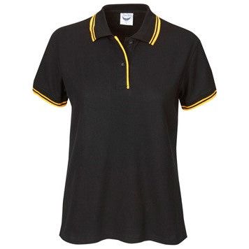 Ladies Pique Polo with Striped Collar and Cuff (P56) Plain Polos, signprice Blue Whale - Ace Workwear