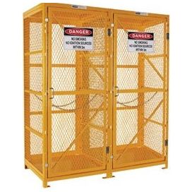 PRATT Gas Cylinder Storage Cage. 1 Storage Level Up To 18 G-Sized Cylinders (PSGC18V) Assembled Gas, signprice Pratt - Ace Workwear