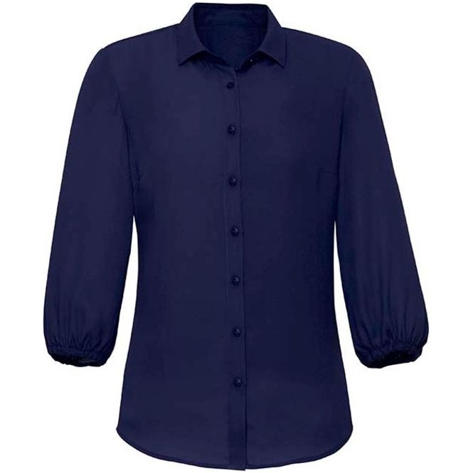 Biz Corporates Womens Lucy 3/4 Sleeve Blouse (RB965LT) Ladies Shirts, signprice Biz Corporates - Ace Workwear