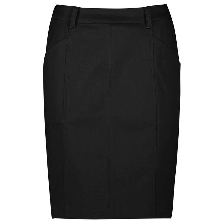 Biz Corporates Traveller Womens Medium-Waist Chino Skirt (RGS264L)