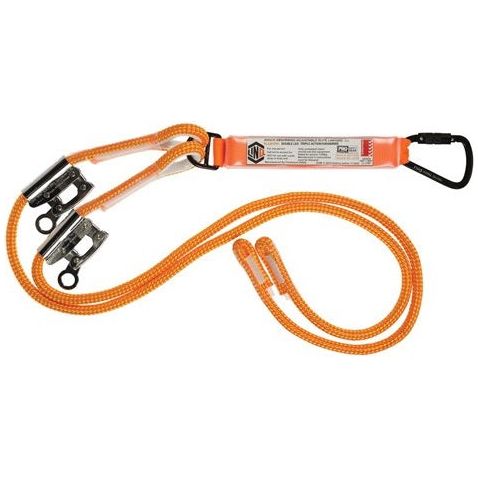 LINQ Double Adjustable Rope Lanyard with KT & RG X2 (RLA2KTRG) Double Adjustable Rope Lanyard, signprice LINQ - Ace Workwear