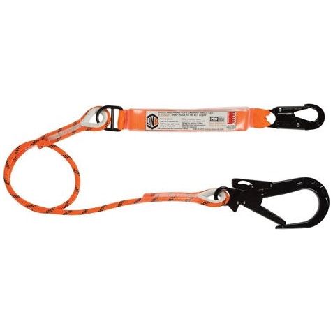 LINQ Single Leg Kernmantle 2M Shock Absorb Rope Lanyard with Hardware SN & ST (RLO1SNST) signprice, Single Rope Lanyard LINQ - Ace Workwear