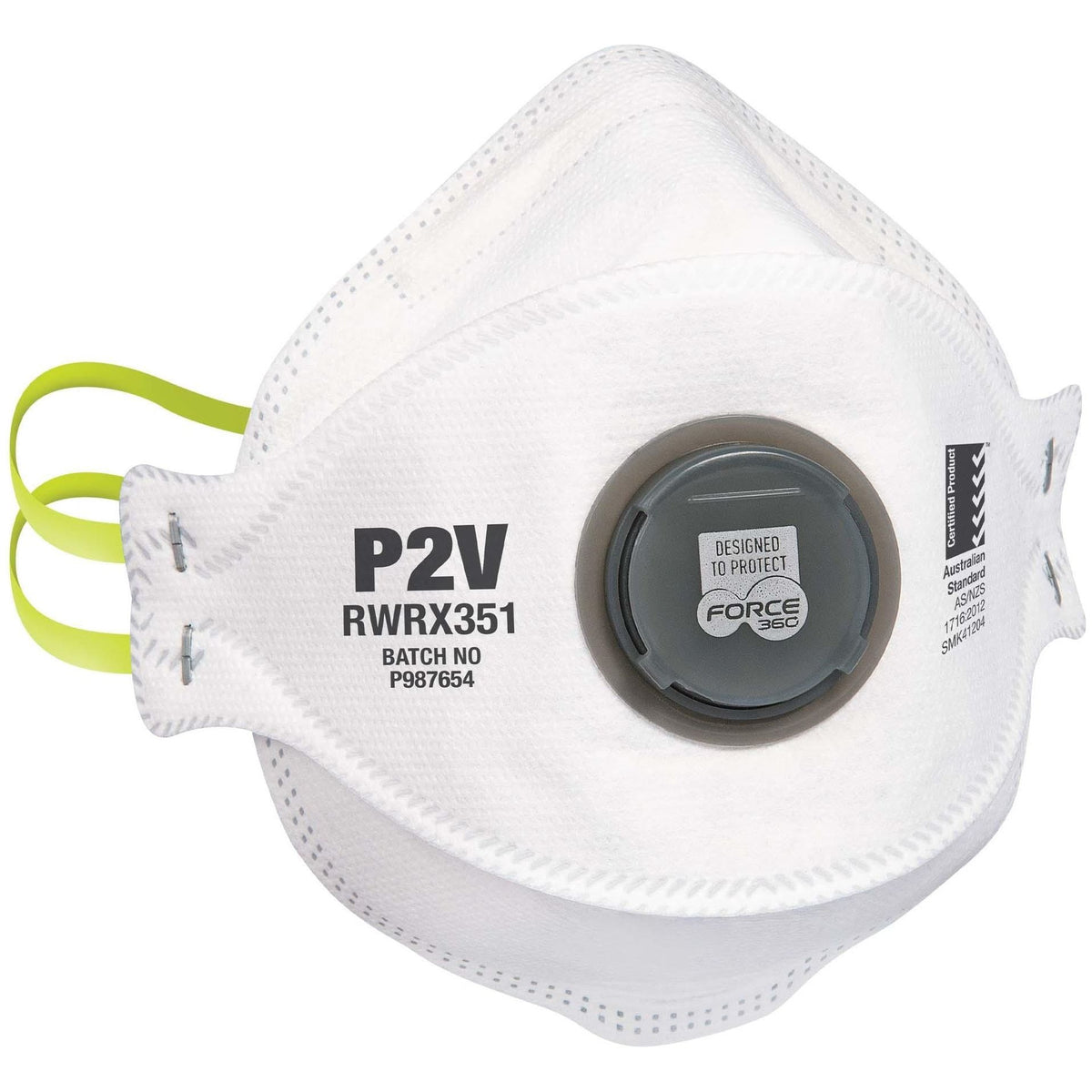 Force 360 P2 Flat Fold Valved Disposable Respirator (Carton of 20 Boxes - 10Pcs/Box) (RWRX351) Disposable Respiratory Mask Force 360 - Ace Workwear