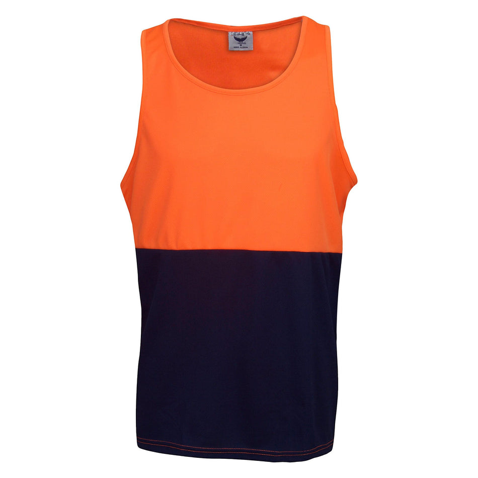 Hi Vis Cool Dry Singlet (S81) Hi Vis Tees & Singlet Blue Whale - Ace Workwear