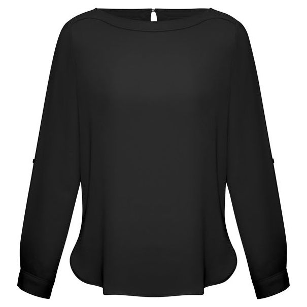 Biz Ladies Madison Boatneck Blouse (S828LL) Ladies Shirts Biz Collection - Ace Workwear