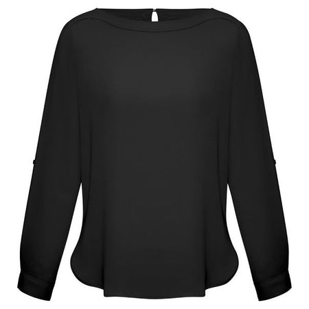 Biz Ladies Madison Boatneck Blouse (S828LL) Ladies Shirts Biz Collection - Ace Workwear