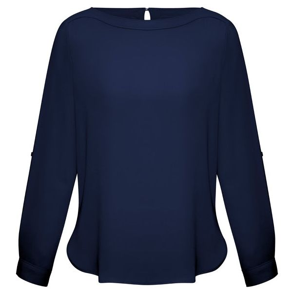 Biz Ladies Madison Boatneck Blouse (S828LL) Ladies Shirts Biz Collection - Ace Workwear