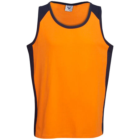 Hi Vis Cotton Singlet (S84) Hi Vis Tees & Singlet Blue Whale - Ace Workwear