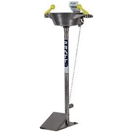 PRATT Pedestal Mounted Single Nozzle Eye Wash With Bowl & Foot Treadle (SE546) Fixed Pedestal Mounted Eye Wash Units, signprice Pratt - Ace Workwear