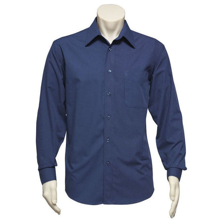 Biz Collection Micro Check Mens Long Sleeve Shirt (SH816) Mens Shirts Biz Collection - Ace Workwear