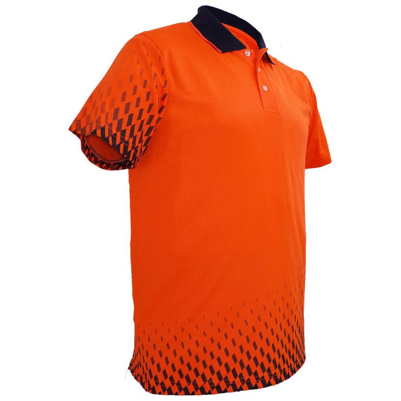 Bocini Hi Vis Gradient Polo Short Sleeve (SP0703) Hi Vis Polo With Designs, signprice Bocini - Ace Workwear