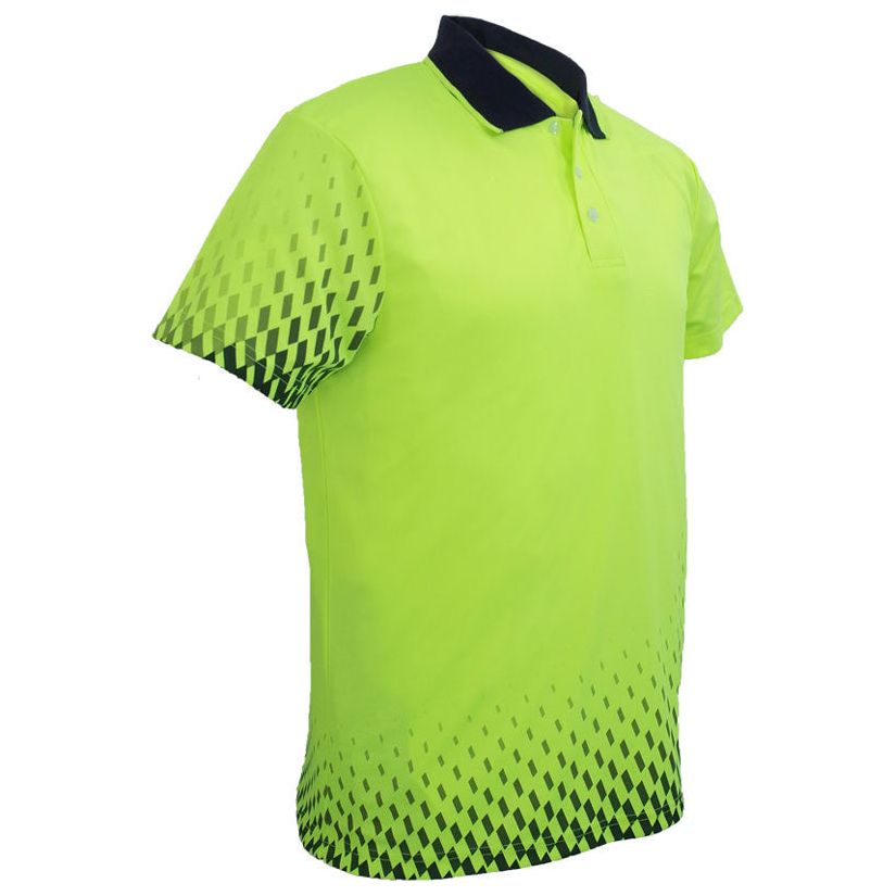 Bocini Hi Vis Gradient Polo Short Sleeve (SP0703) Hi Vis Polo With Designs, signprice Bocini - Ace Workwear