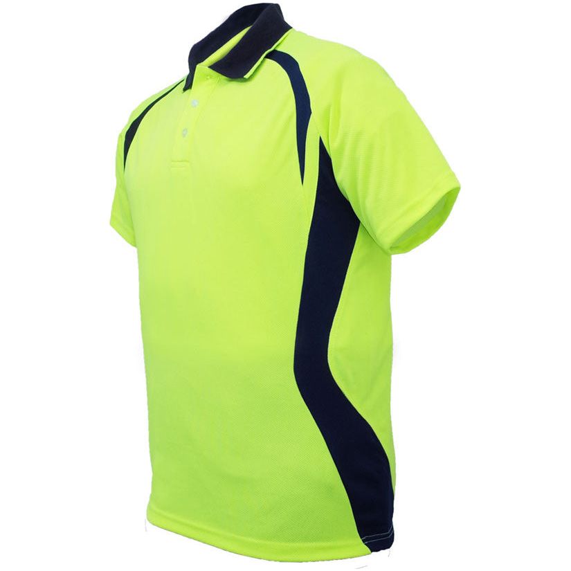 Bocini Hi Vis Panel Polo Short Sleeve (SP0717) Hi Vis Polo With Designs, signprice Bocini - Ace Workwear