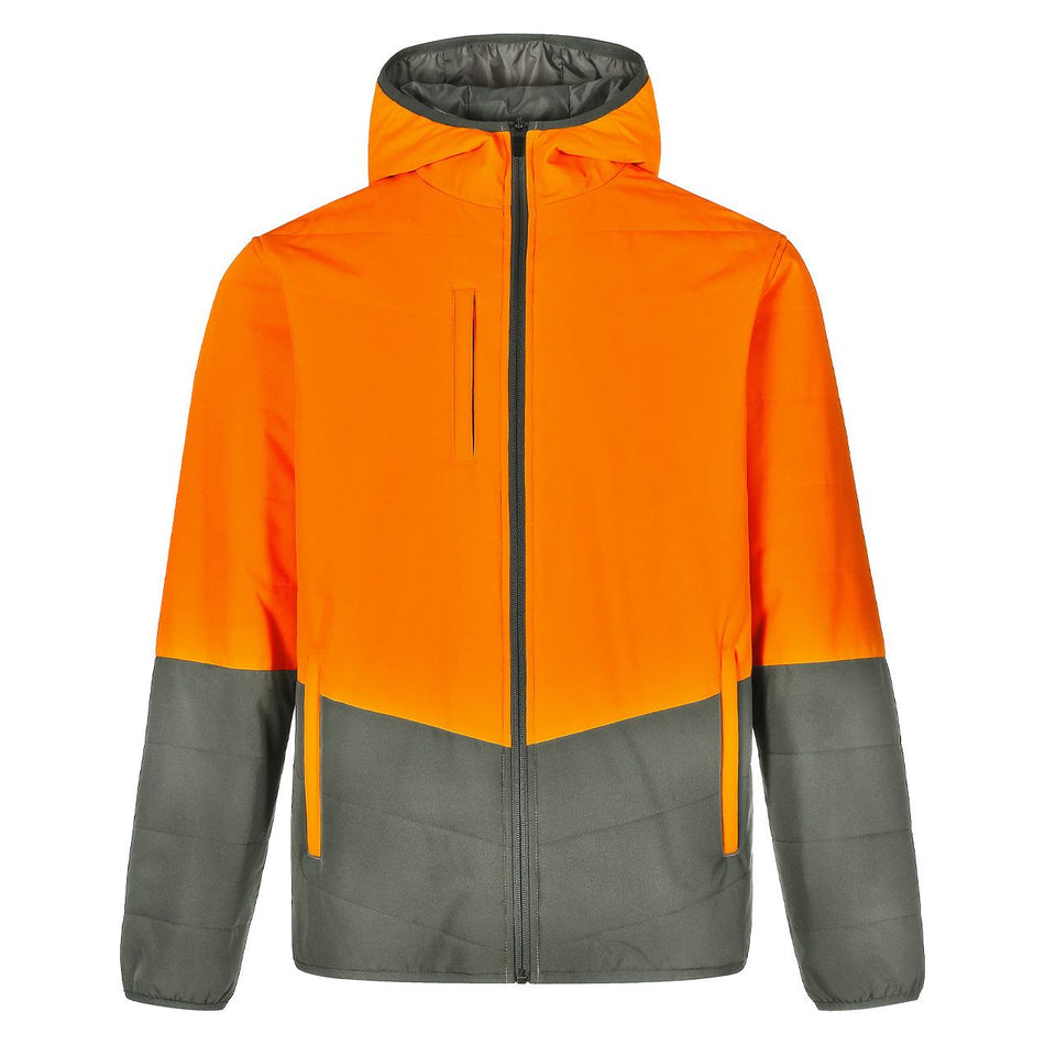 Winning Spirit Unisex Hi Vis Modern Styling Hooded Puffer Jacket - (SW80) - Ace Workwear