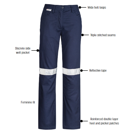 Syzmik Womens Taped Utility Pant (ZWL004) - Ace Workwear