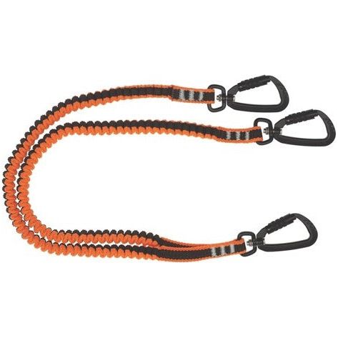 LINQ Twin Tail Tool Lanyard With 3 X Double Action Karabiners (TL2TTKDKD) Tool Webbing Tether LINQ - Ace Workwear