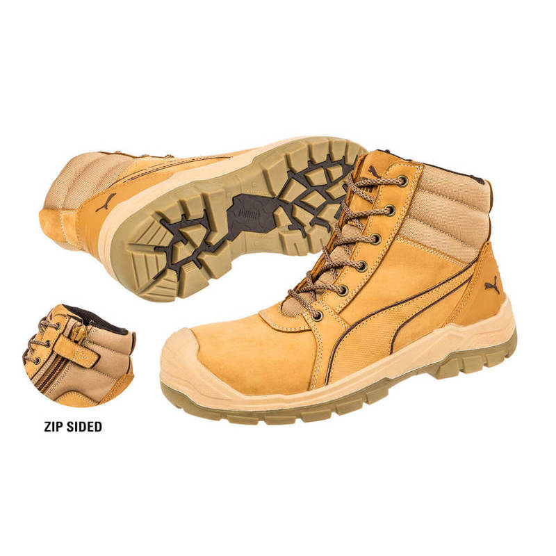 Puma Tornado Zip Sided Fibreglass Toe Safety Boot With Scuff Cap (Pre Order) - Ace Workwear