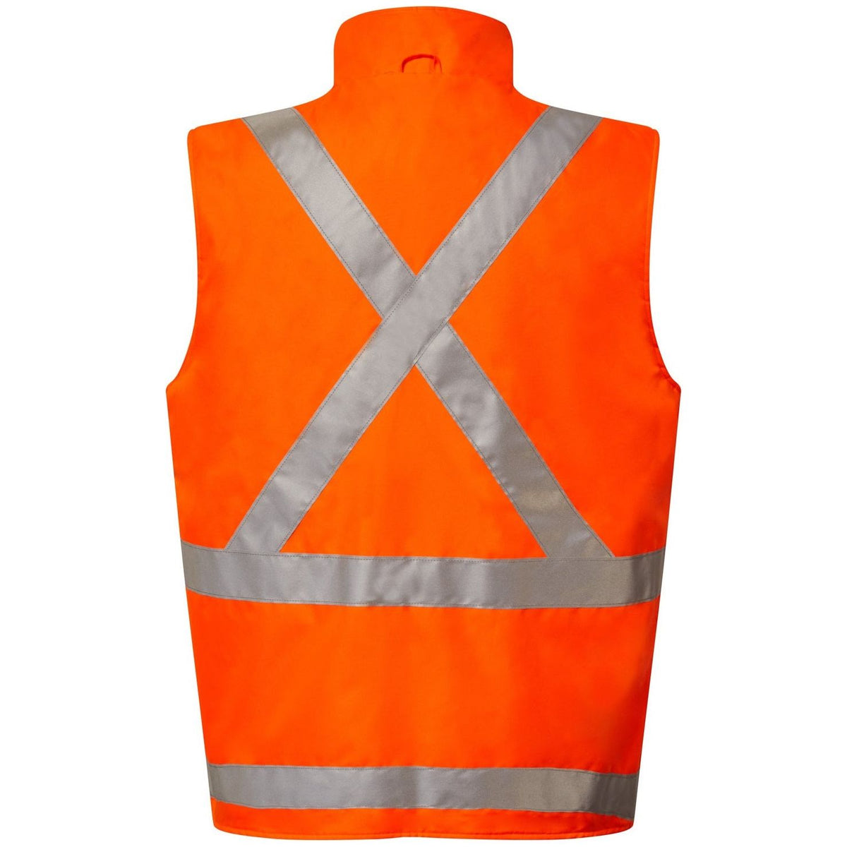 Workcraft NSW Rail Hi Vis Reversible Fleece Reflective Vest With X Pattern Tape (WW9018) (Clearance) - Ace Workwear