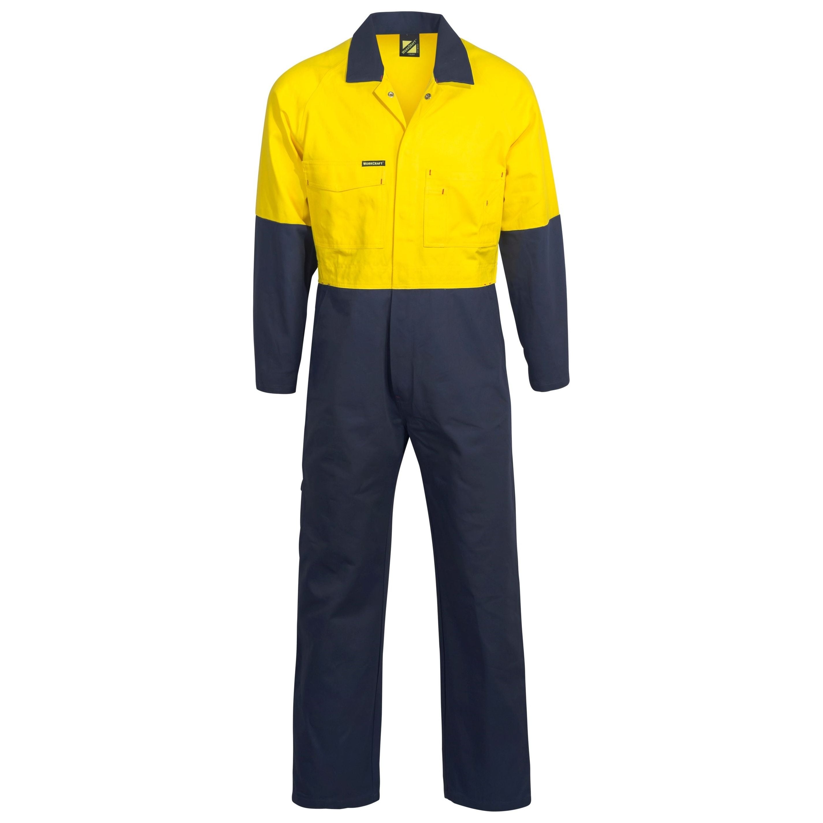 Workcraft Hi Vis Two Tone Cotton Drill Coveralls (WC3051) - Ace Workwear