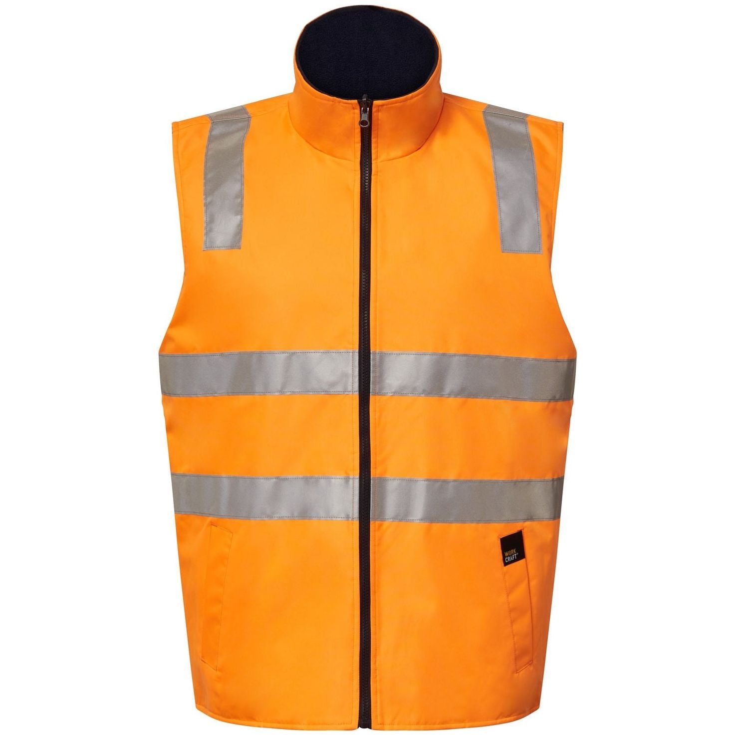 Workcraft VIC RAIL Hi Vis Reversible Fleece Reflective Vest (WW9021) - Ace Workwear