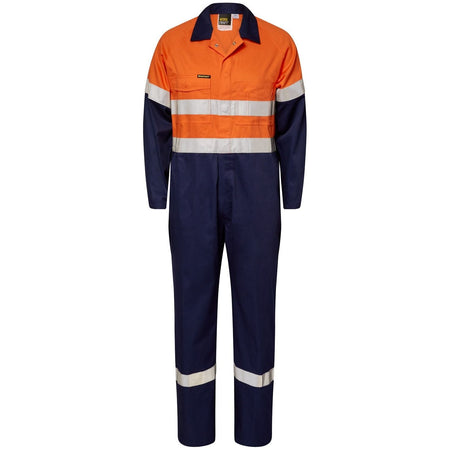 Workcraft Light Weight Hi-Vis Coton DrillCoveralls With Reflective Tape (WC3070) - Ace Workwear