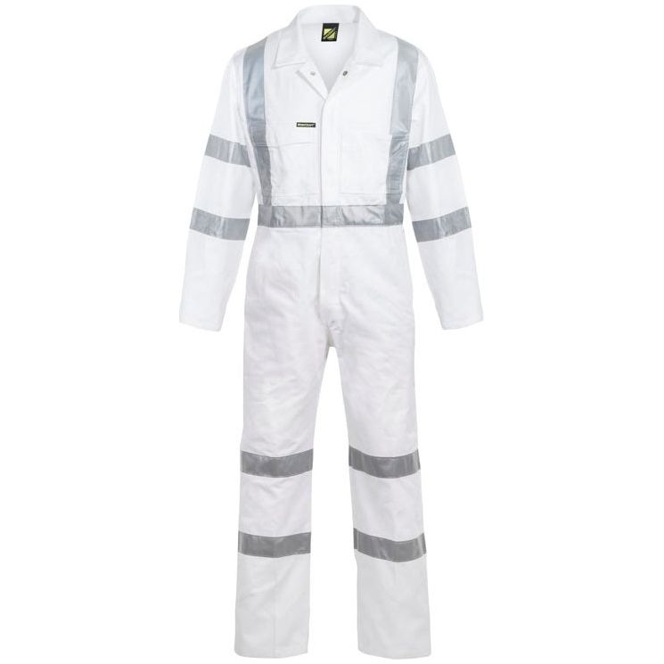 Workcraft Hi Vis Cotton Drill Coverall With CSR Reflective Tape - Night Use Only (WC3254) - Ace Workwear