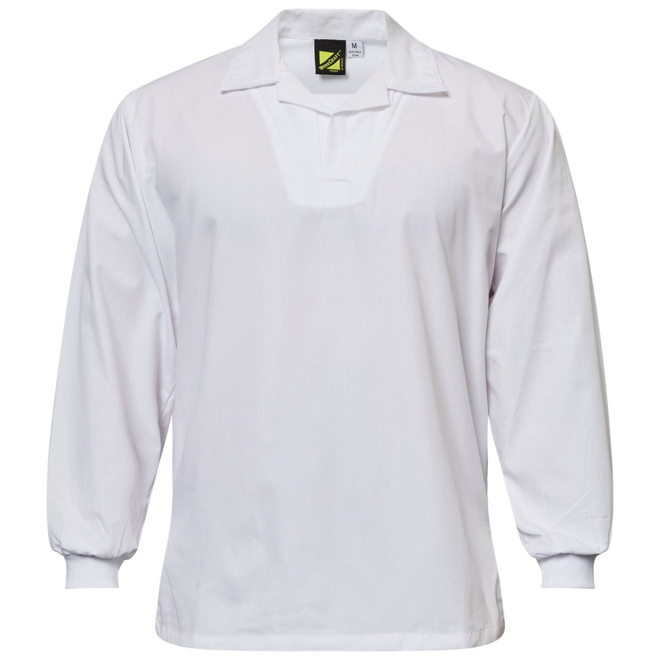 Workcraft Long Sleeve Food Industry Jacshirt With Modesty Neck Insert (WS3015)