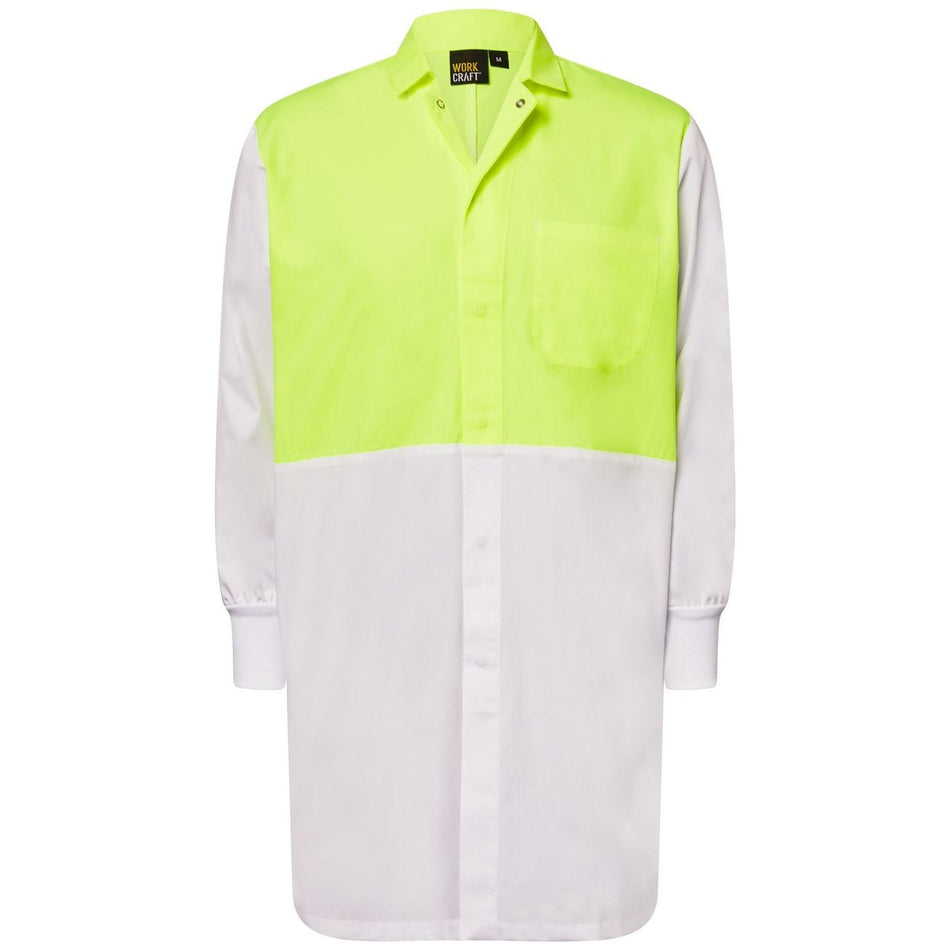 Workcraft Hi Vis Long Sleeve Food Industry Dustcoat With Internal Pockets (WJ1123)