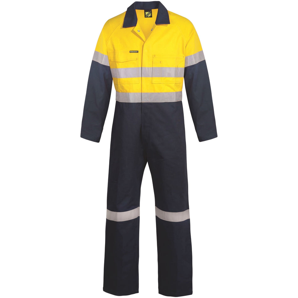 Workcraft Hi Vis Two Tone Cotton Dill Coveralls With CSR Reflective Tape (WC6093)