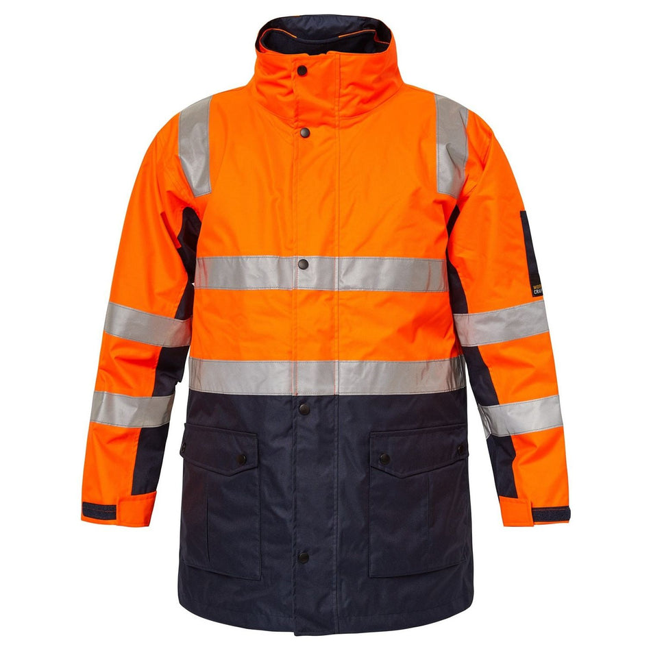 Workcraft Hi Vis 4 In 1 Jacket With Reflective Tape (WW9013)