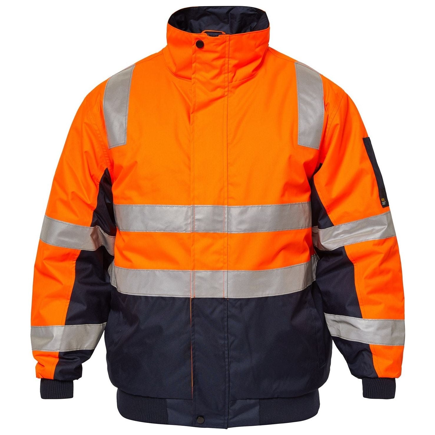 Hi Vis Modern Bomber Jacket With Reflective Tape (WW9011) Hi Vis Cold & Wet Wear Jackets & Pants, signprice Workcraft - Ace Workwear