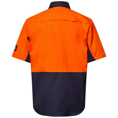 Workcraft Hi Vis Short Sleeve Vented Rip Stop Shirt (WS6067) (Clearance) - Ace Workwear