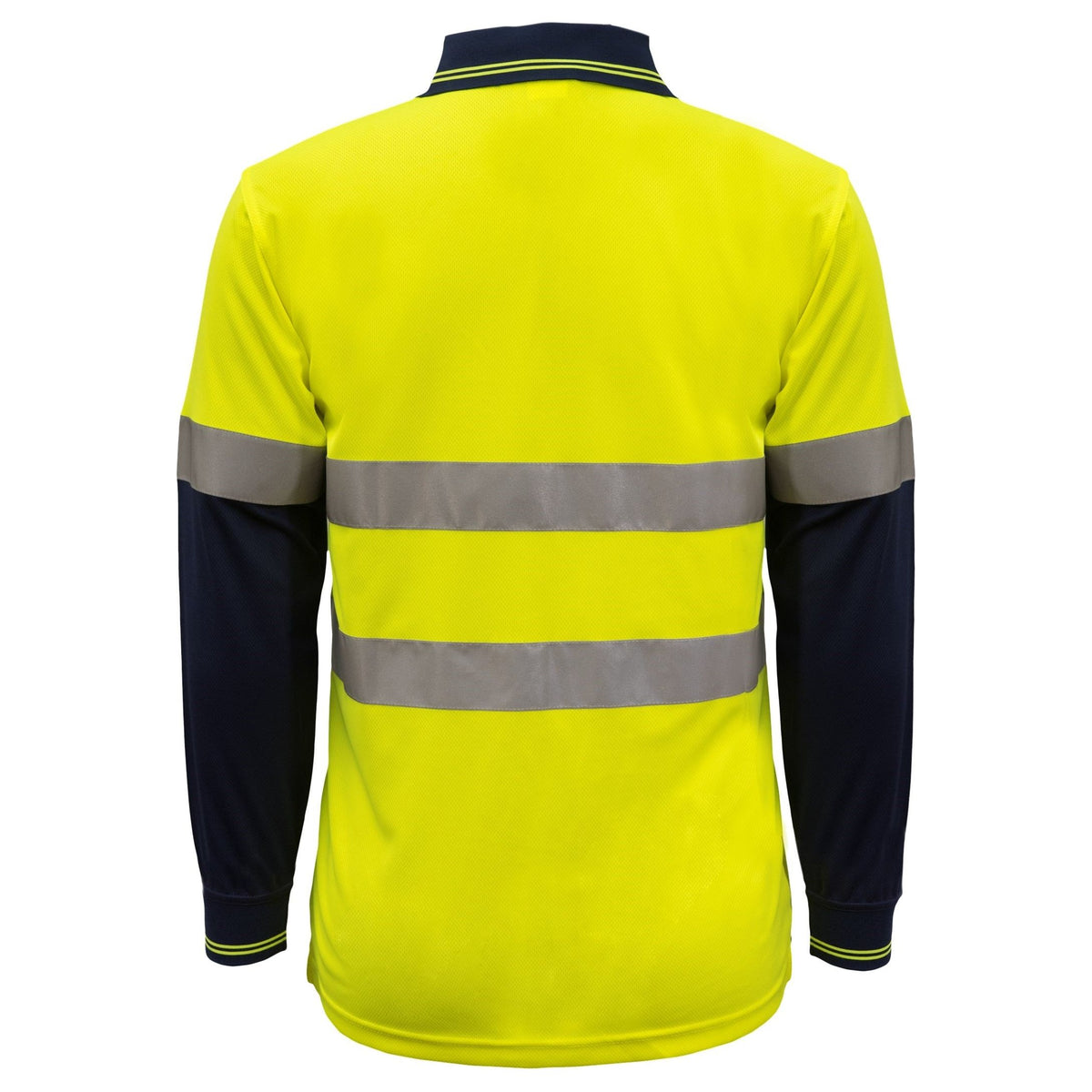 Workcraft Hi Vis Two Tone Lightweight Long Sleeve Micromesh Polo With Pocket And CSR Reflective Tape (WSP409) - Ace Workwear