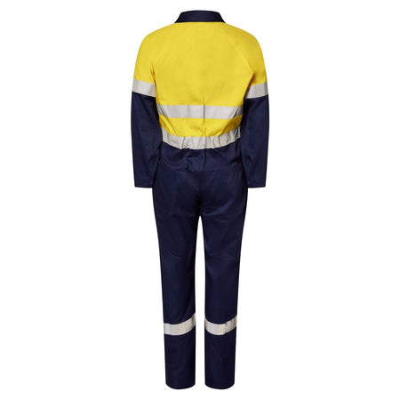 Workcraft Light Weight Hi-Vis Coton DrillCoveralls With Reflective Tape (WC3070) - Ace Workwear