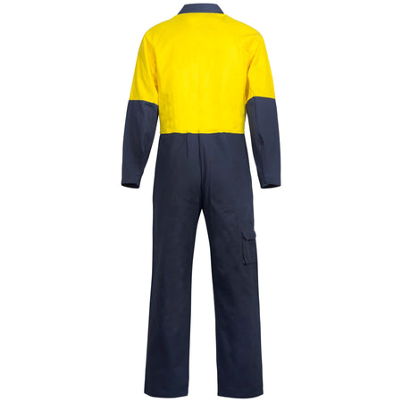 Workcraft Hi Vis Two Tone Cotton Drill Coveralls (WC3051) - Ace Workwear