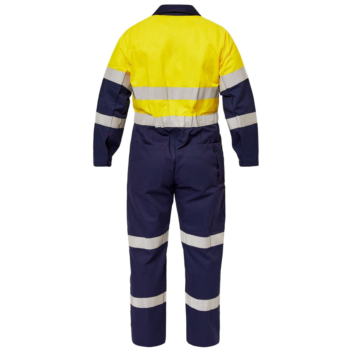 Workcraft Hi Vis Two Tone Cotton Drill Coveralls With Industrial Laundry Reflective Tape (WC3063) - Ace Workwear