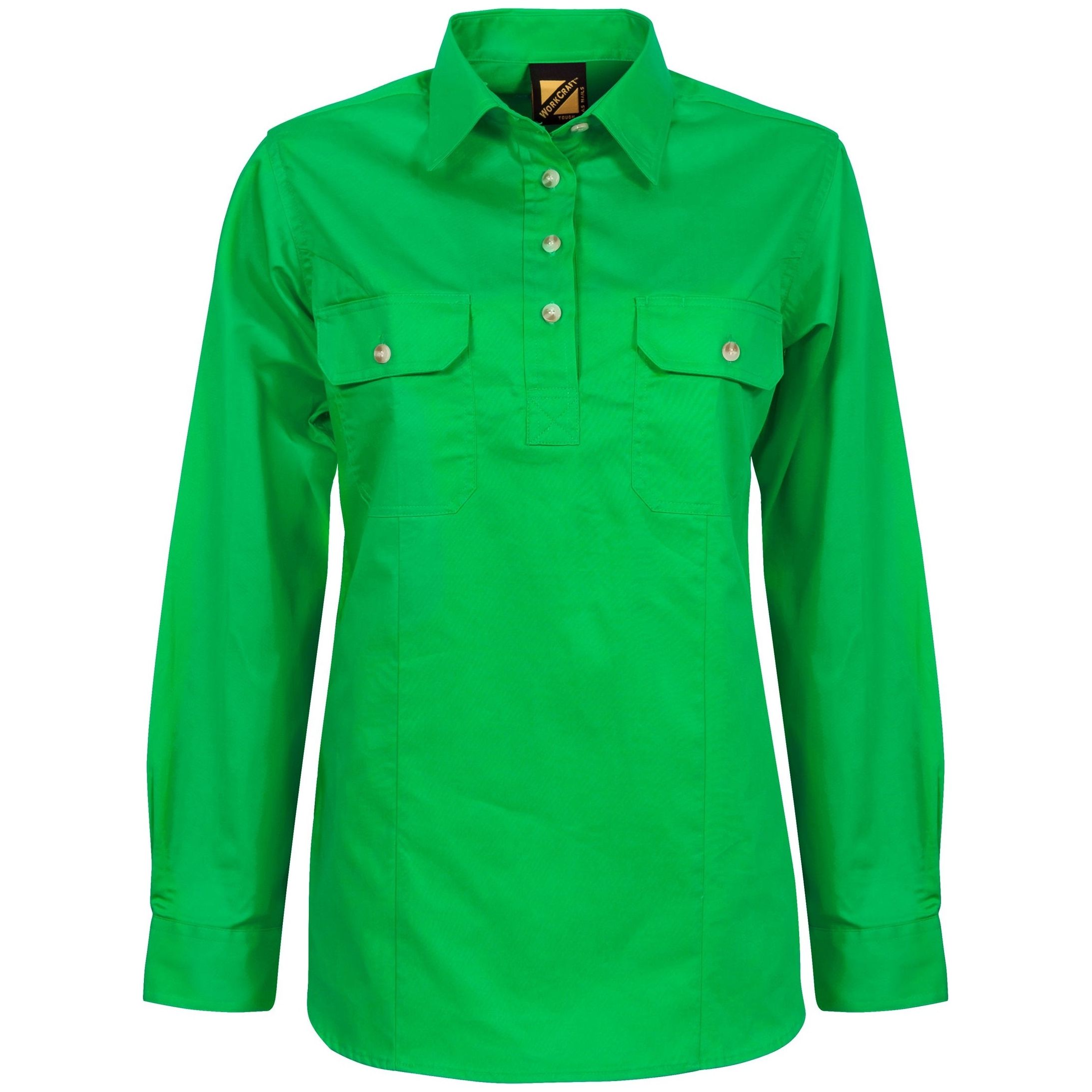 Workcraft Ladies Lightweight Long Sleeve Closed Front Cotton Drill Shirt (WSL505) - Ace Workwear