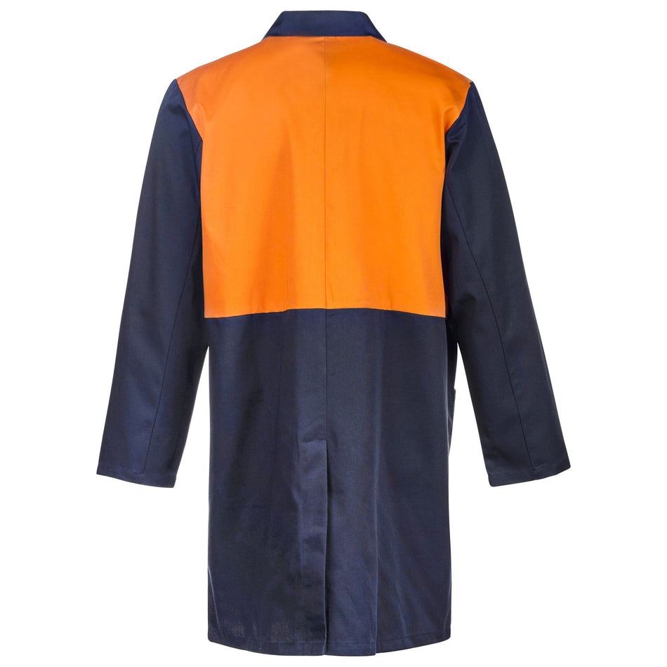 Workcraft Hi Vis Long Sleeve Dustcoat With Patch Pocket (WJ047)