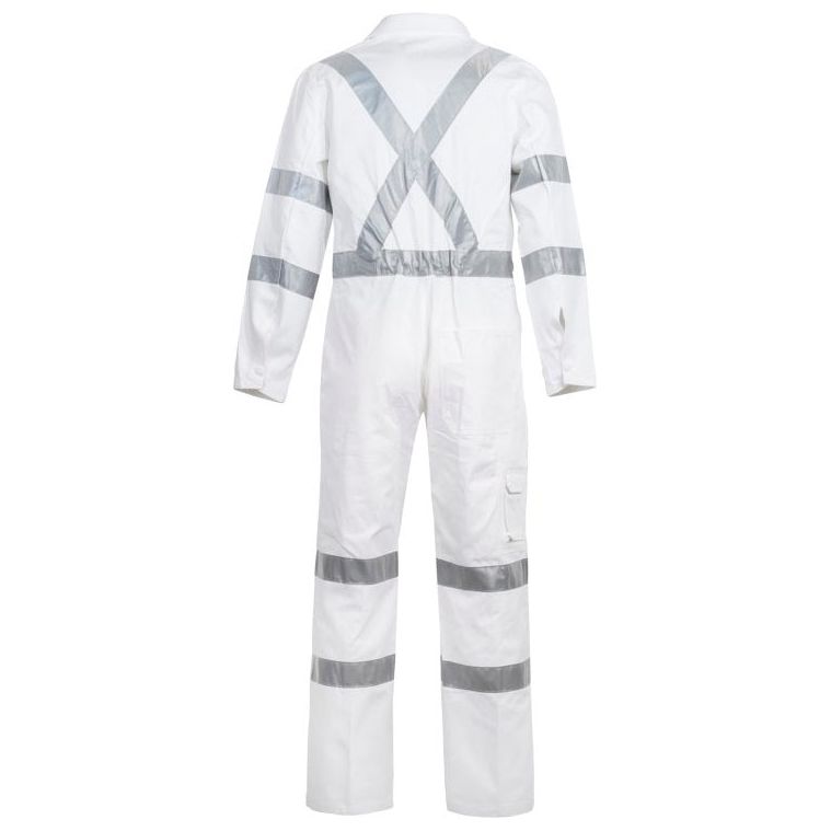 Workcraft Hi Vis Cotton Drill Coverall With CSR Reflective Tape - Night Use Only (WC3254) - Ace Workwear