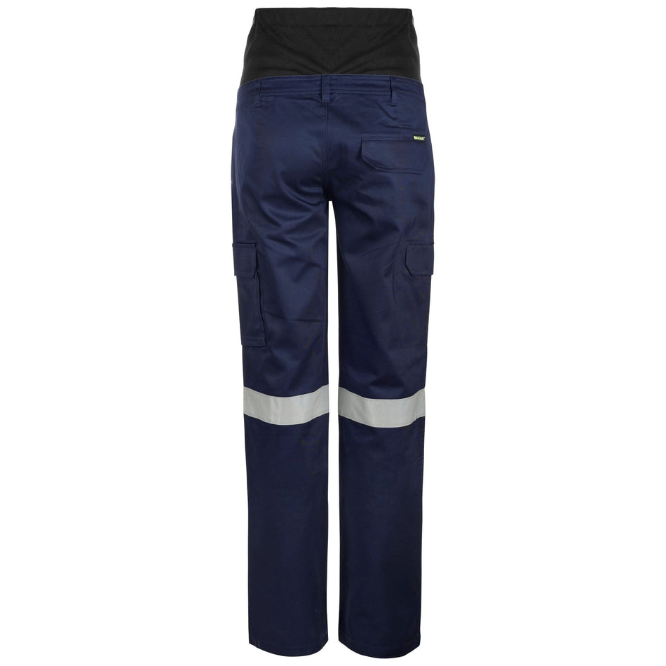 Workcraft Maternity Cargo Reflective Cotton Drill Trouser With Tape (WPL080)