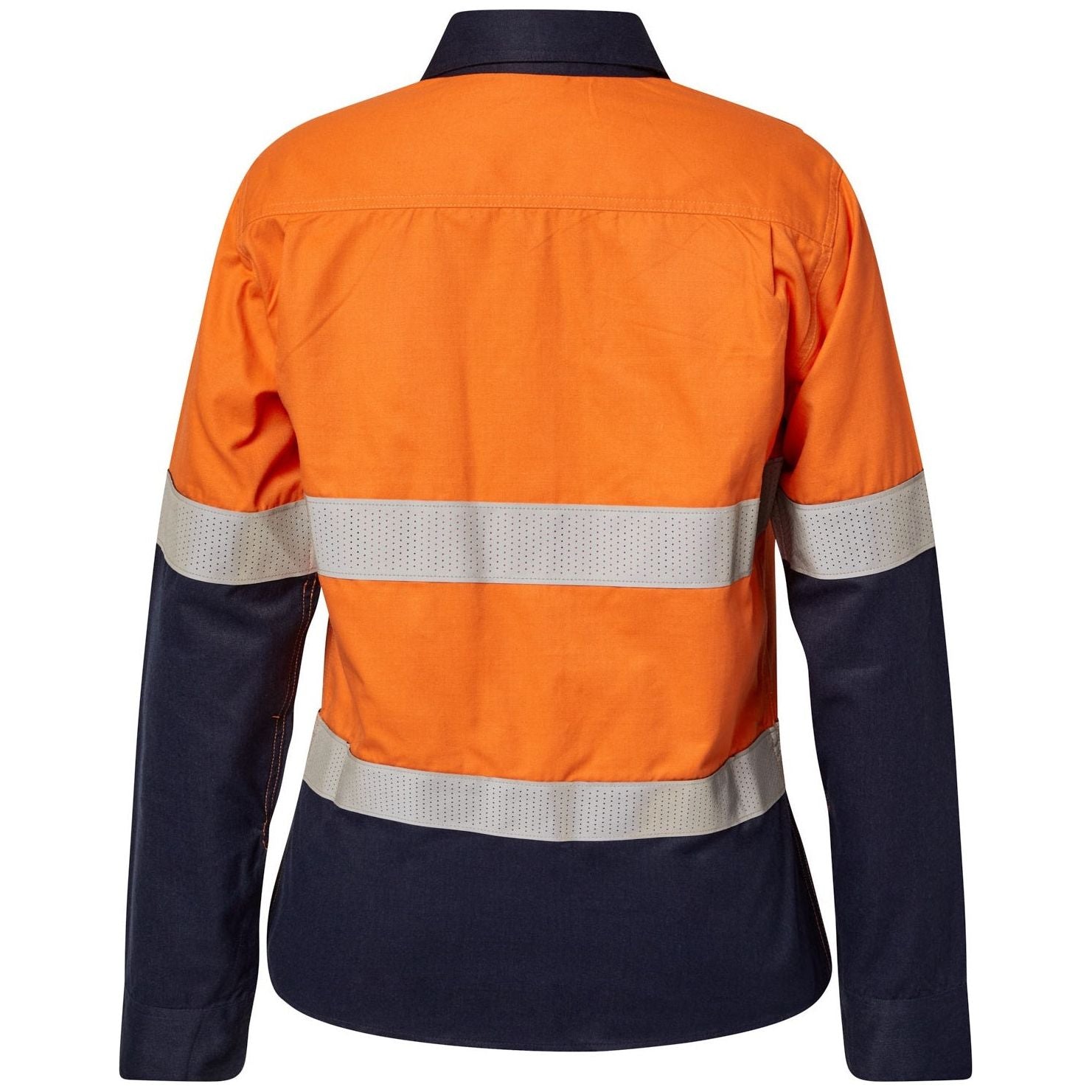 Workcraft Torrent HRC2 Ladies Hi Vis Two Tone Open Front Shirt With Guesset Sleeves And FR Reflective Tape (FSL016A) - Ace Workwear