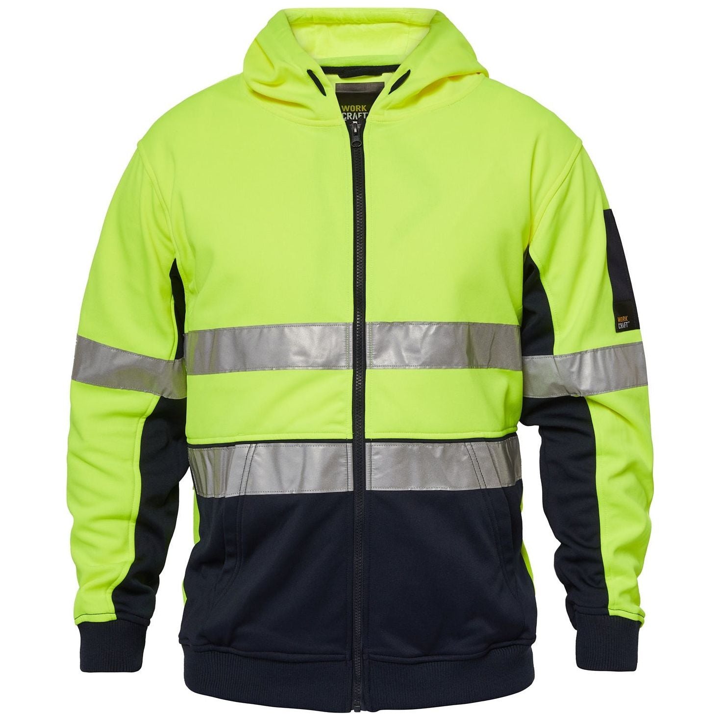 Workcraft Hi Vis Hoodie With Reflective Tape (WT8011) - Ace Workwear