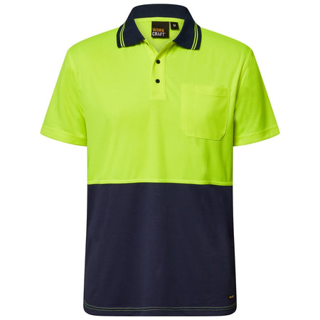 Workcraft Hi Vis Two Tone Short Sleeve Micromesh Polo With Pocket (WSP201) - Ace Workwear