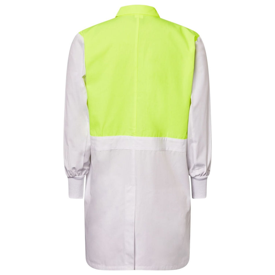 Workcraft Hi Vis Long Sleeve Food Industry Dustcoat With Internal Pockets (WJ1123)