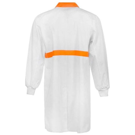 Workcraft Long Sleeve Food Industry Dustcoat With Contrast Collar, Chestband And Internal Pockets (WJ3085) - Ace Workwear